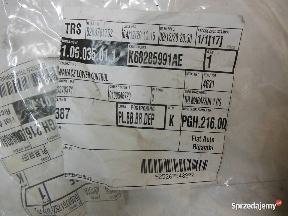 JEEP CHEROKEE KL 19 LIFT WAHACZ LEWY PRZÓD śląskie Kozy sprzedam