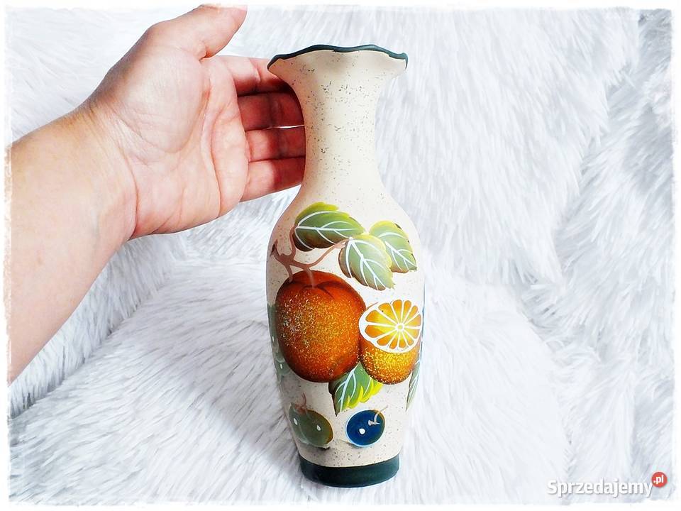 Stary wazon ręcznie malowany Owoce Włochy lata lubuskie Żary