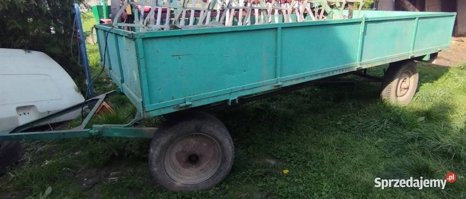 Przyczepa dwuosiowa do traktora nieuszkodzony małopolskie Szczucin sprzedam