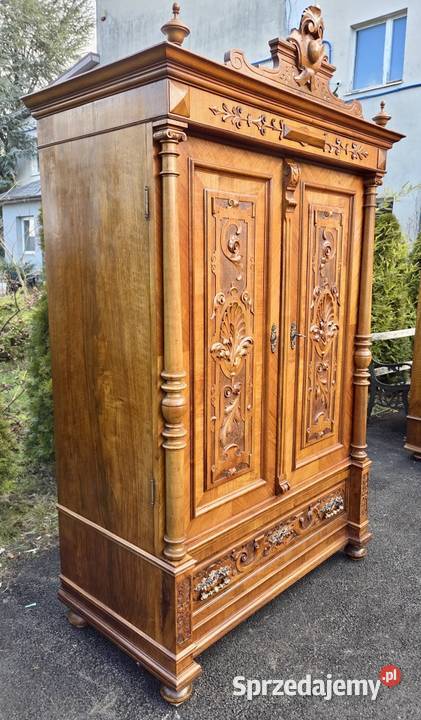 Szafa orzechowa z końca XIX wieku 9286 Szczecin