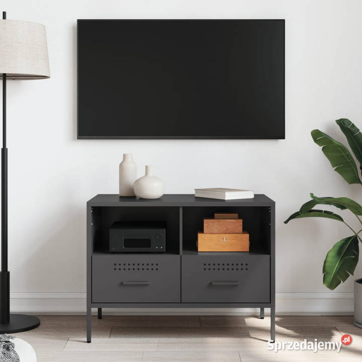 Szafka RTV czarna 68x39x505 stalowa WM843042 RTV