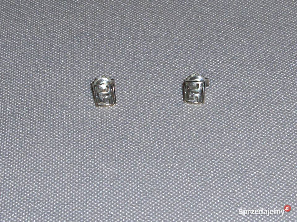 Srebrne kolczykiwkręty z greckim motywem srebro sprzedam