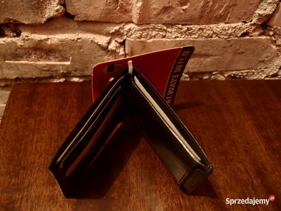 Portfel męski 4U CAVALDI skórzany czarny Łódź sprzedam