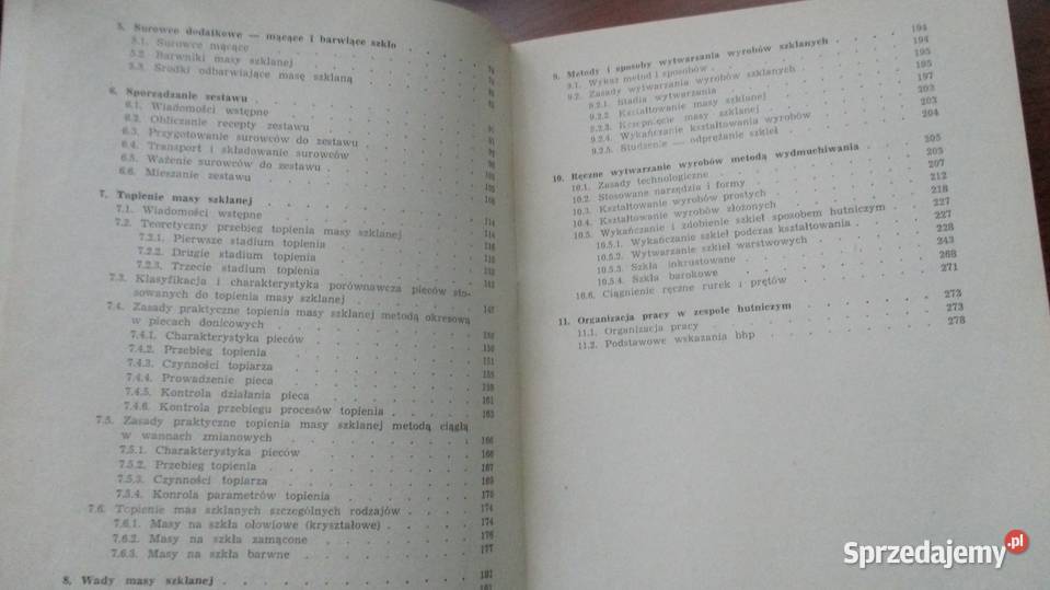 Technologia szkieł gospodarczych WNowotny szkło Łódź sprzedam