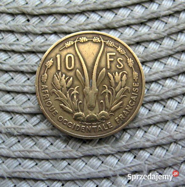 Francuska Afryka Zachodnia 10 Frank 1956r Numizmatyka Kalisz
