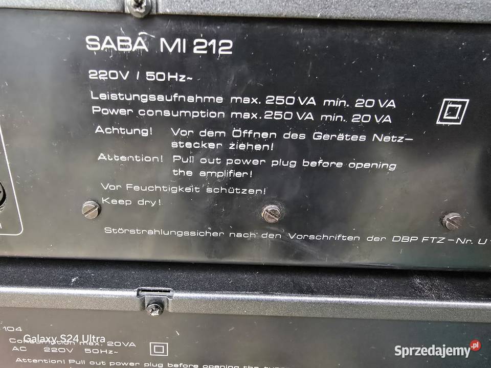 wzmacniacz tuner saba mi212 mt201 vintage Chełm Śląski