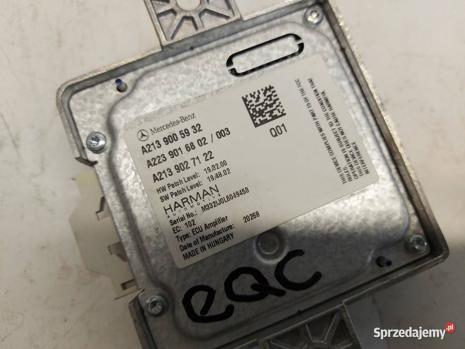 Mercedes EQC 400 W293 WZMACNIACZ MODUŁ STEROWNIK