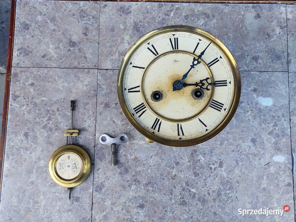 142 Zestaw mechanizm starego małego zegara Antyki, Sztuka, Kolekcje Tczew