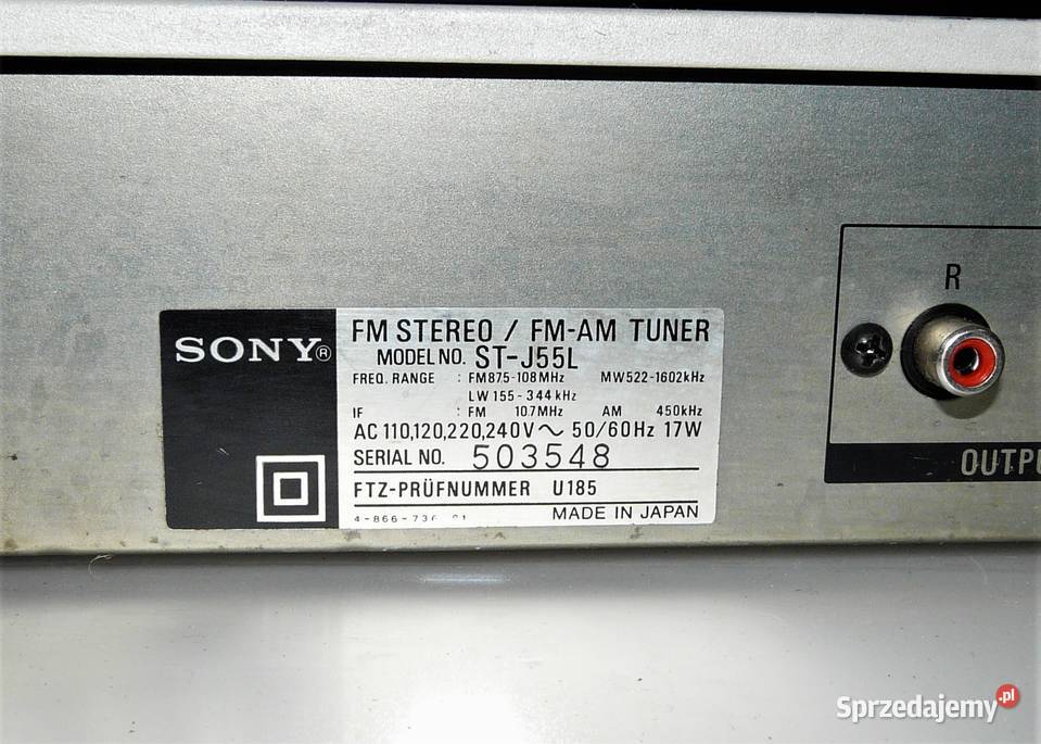 Wzmacniacz SONY TAF55 tuner STJ55L serwisie Bogatynia