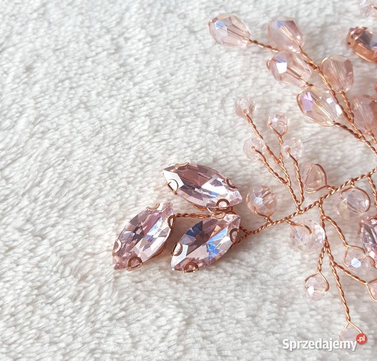 Ozdoba do włosów opaska koraliki ślub wesele Szczecin