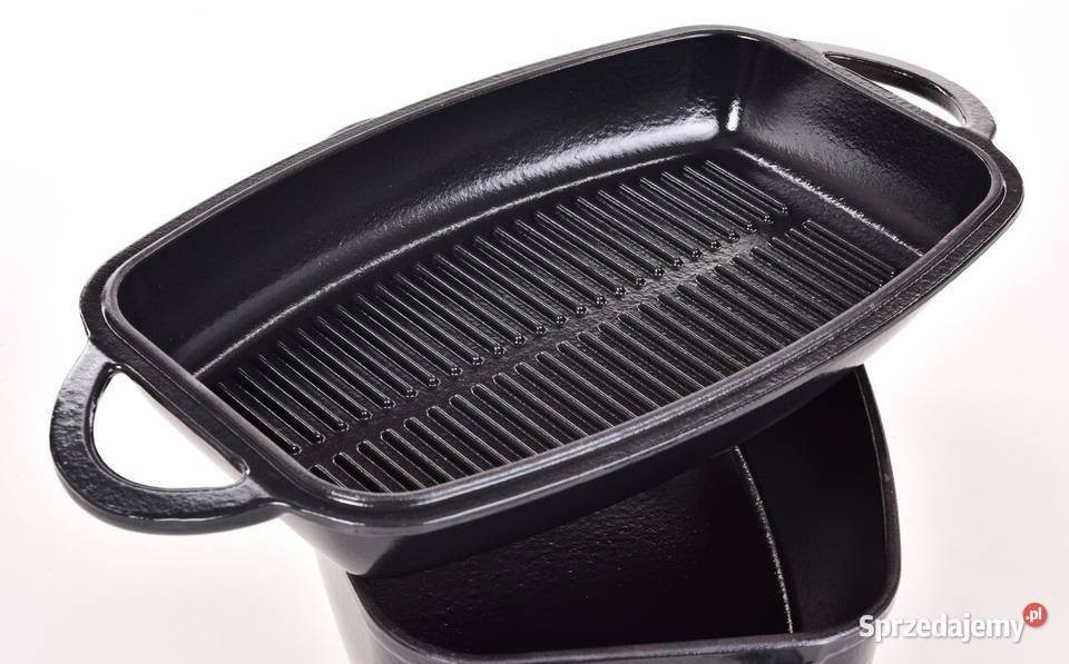 Duża masywna brytfanna z pokrywką grillową IRON Pozostałe mazowieckie Warszawa