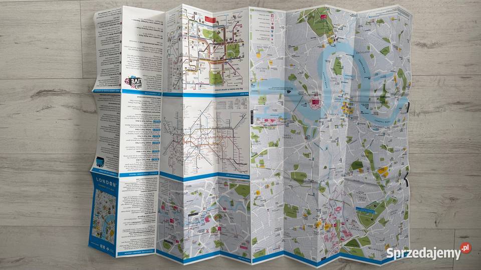 NOWA Mapa Londynu szczegółowa atrakcje metro Łódź
