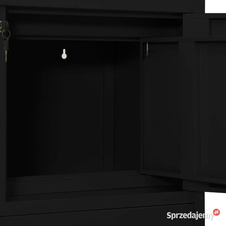 Szafka biurowa czarna 90x40x102 stalowa WM336407 Warszawa sprzedam