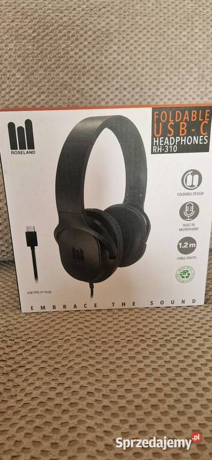 Słuchawki nauszne składane Roseland kabel typ C Kraków