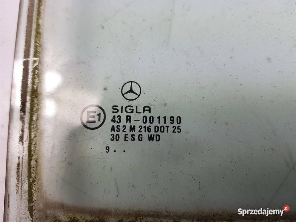 SZYBA PRAWY TYŁ MERCEDES BENZ E 220 CDI Motoryzacja Lipno