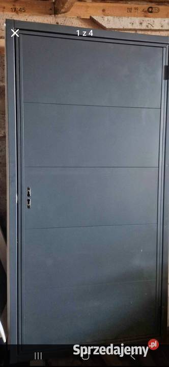 Drzwi garażowe serwisowe antracyt białe Staszów