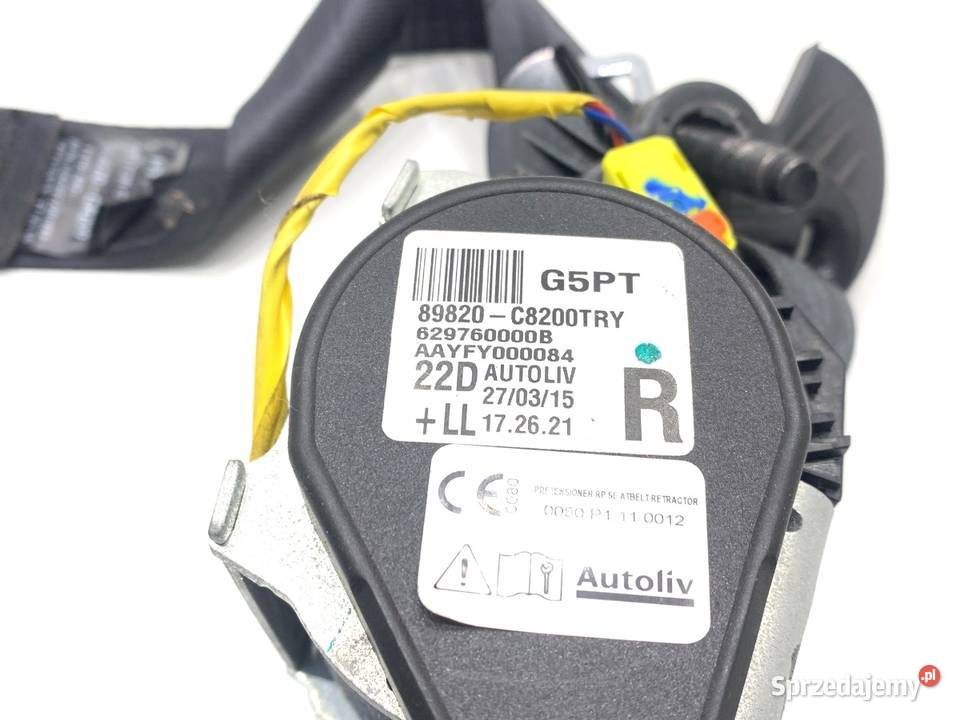 PAS BEZPIECZEŃSTWA PRAWY TYŁ HYUNDAI i20 II