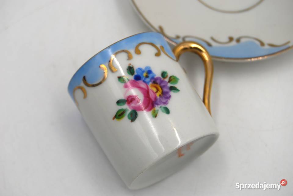 Porcelanowy zestaw do mokki ręcznie malowany Poznań