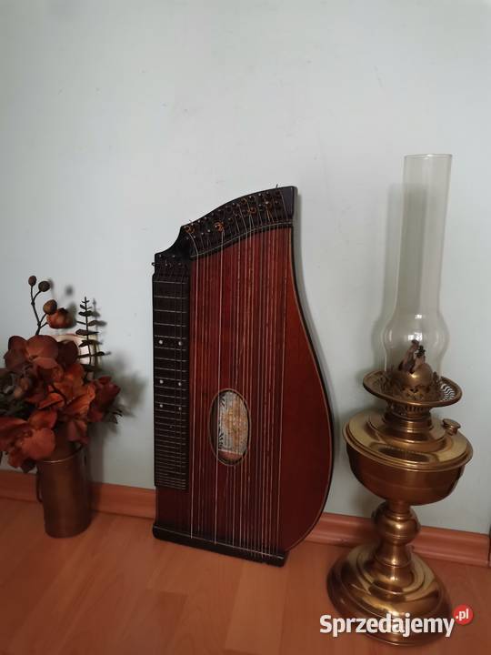 Przedwojenna Cytra kompletny zestaw ART DECO