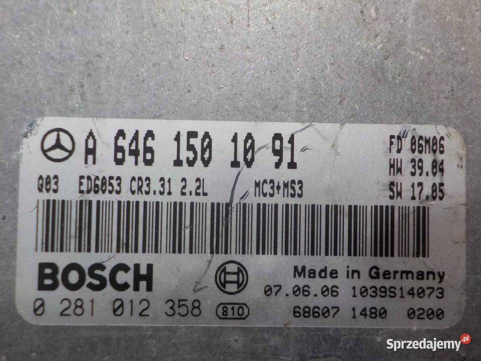 MERCEDES VITO W639 II 22 CDI 06r sterownik osobowe Suków sprzedam