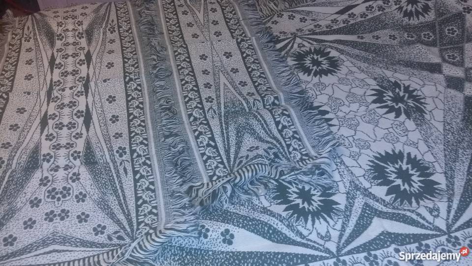 narzuty wełniane ręcznie tkane podlaskie Wasilków sprzedam