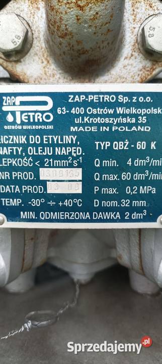 Dystrybutor paliwowy Zap Petro Żodyń