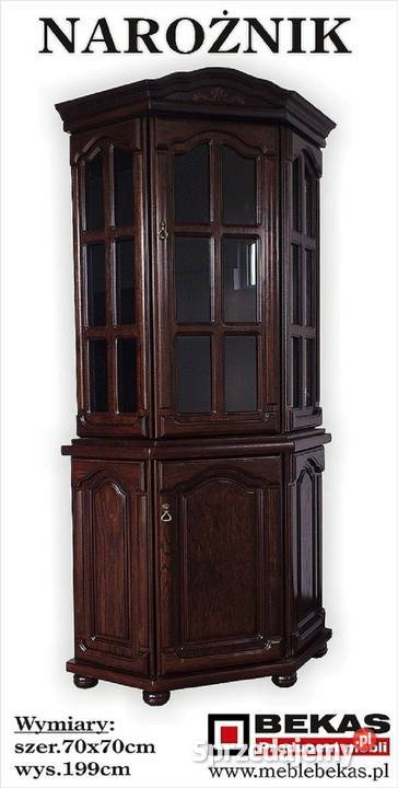 Stylowa Witryna Narożna 70 Orzech Wenge Włoski 199cm Nowy Dwór Mazowiecki sprzedam