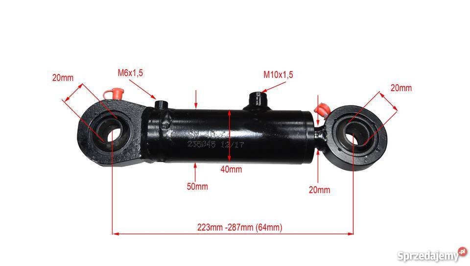 SIŁOWNIK HYDRAULICZNY CYLINDER TŁOK SKOK 64 2STR Solec Kujawski