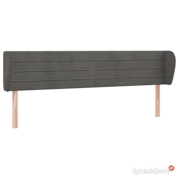 Zagłówek uszak ciemnoszary 163x23x7888 aksamitny Warszawa sprzedam