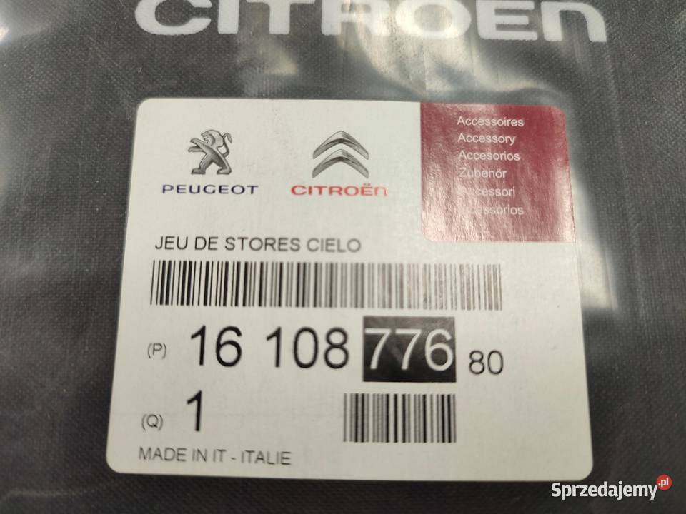 OSŁONA PRZECIWSŁONECZNA DACHU CITROEN C4 CACTUS