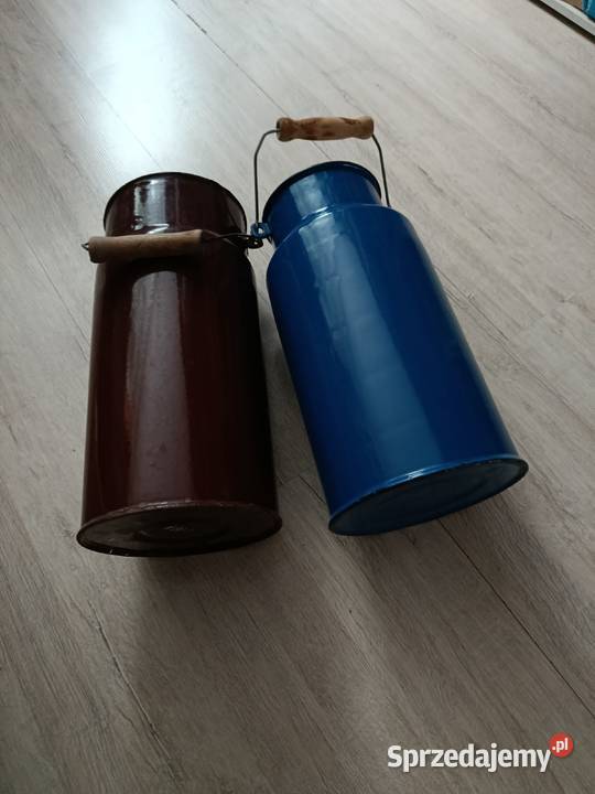 2 kanki emalia 5 litrów z PRL duże Choszczno