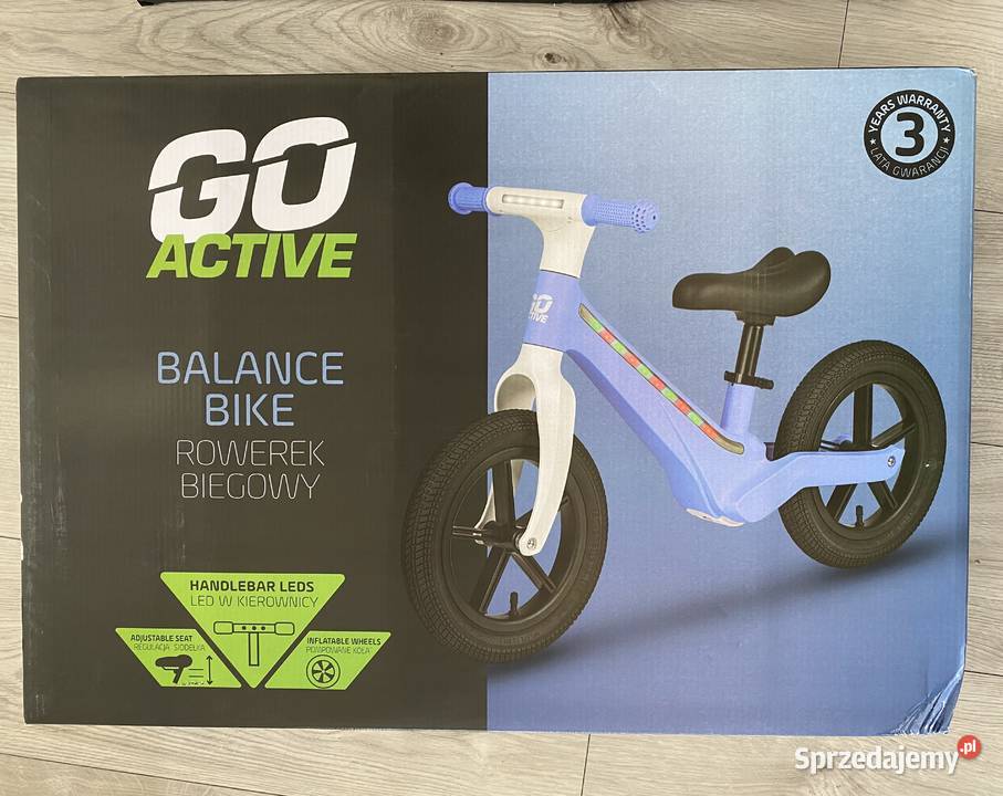 Rowerek biegowy z światełkami led niebieski Wodzisław Śląski