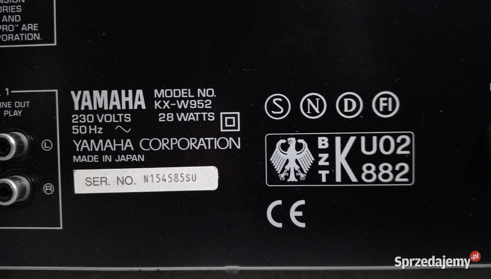 Deck Yamaha KXW 952RS z pilotem Elektronika lubelskie Żabno