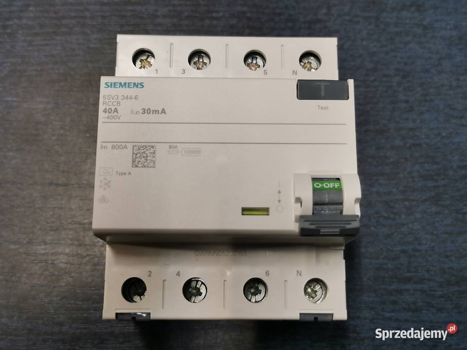 Wyłącznik różnicowoprądowy Siemens 5SV33446 1