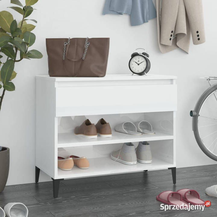 Szafka na buty wysoki połysk biała 70x36x60 Warszawa