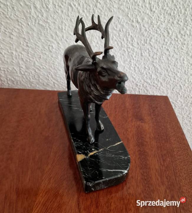 Figurka Jelenia brąz marmur dolnośląskie sprzedam