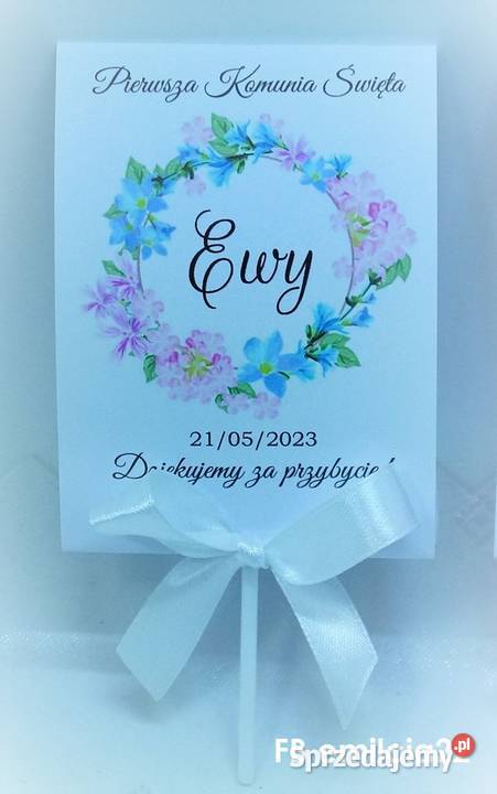 Podziękowania Gości z okazji I Komunii Św Lizaki Pozostałe lubuskie