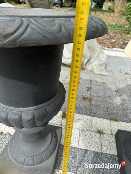 Wielkie pałacowe donice żeliwne donica z żeliwa Bystrzyca Kłodzka