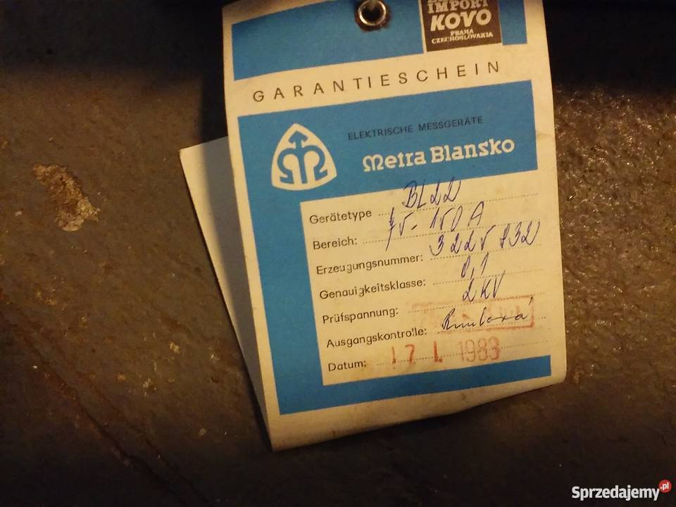 Laboratoryjny bocznik amperomierza Metra Blansko Pozostałe