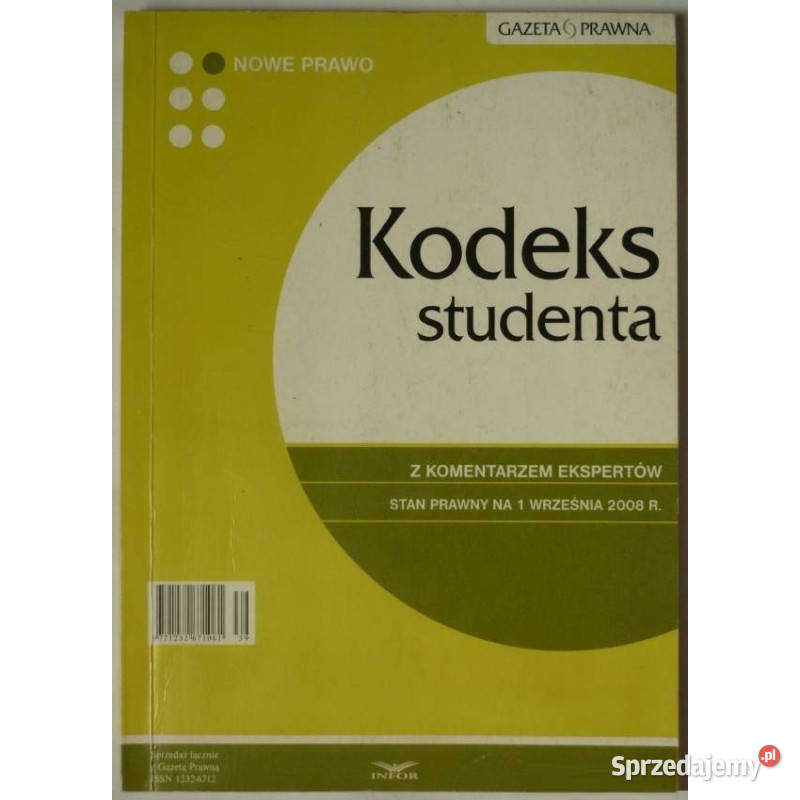 Kodeks Studenta z Komentarzem Ekspertów 2008 Łódź