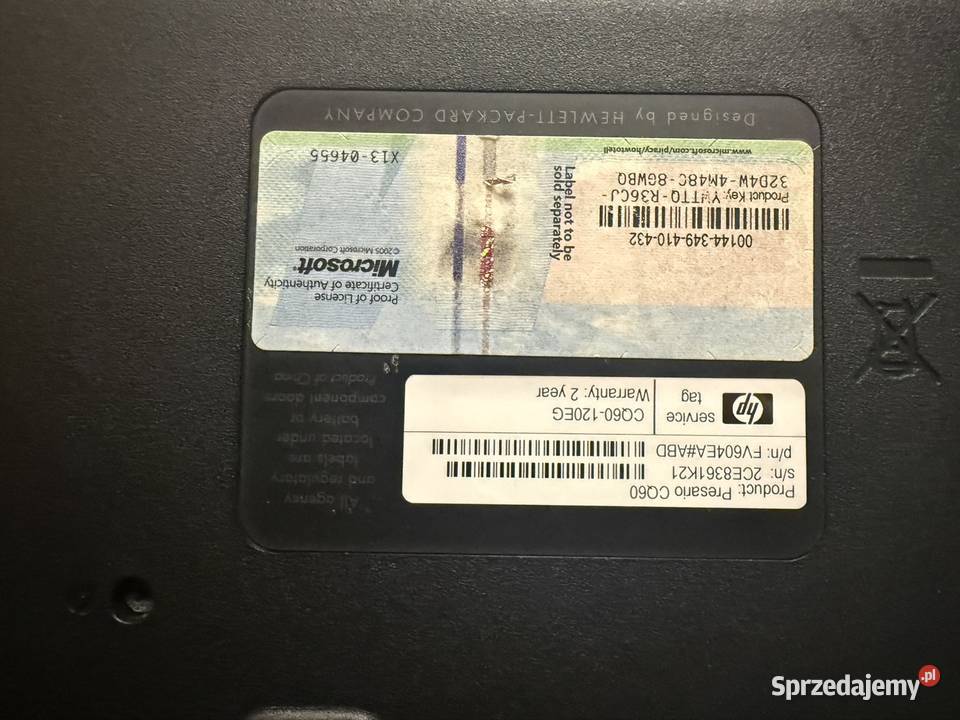 Laptop Compaq CQ60 Dysk 120GB Oryginalny Łódź