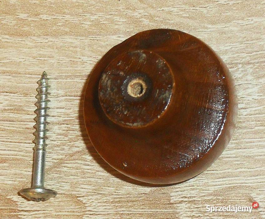 Uchwyt meblowy gałka drewniana kolor orzech Gliwice sprzedam