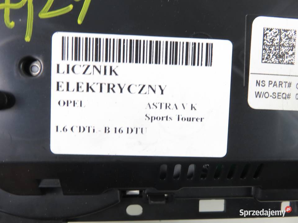 LICZNIK OPEL ASTRA V K 16 CDTi 39030270 Liczniki i zegary