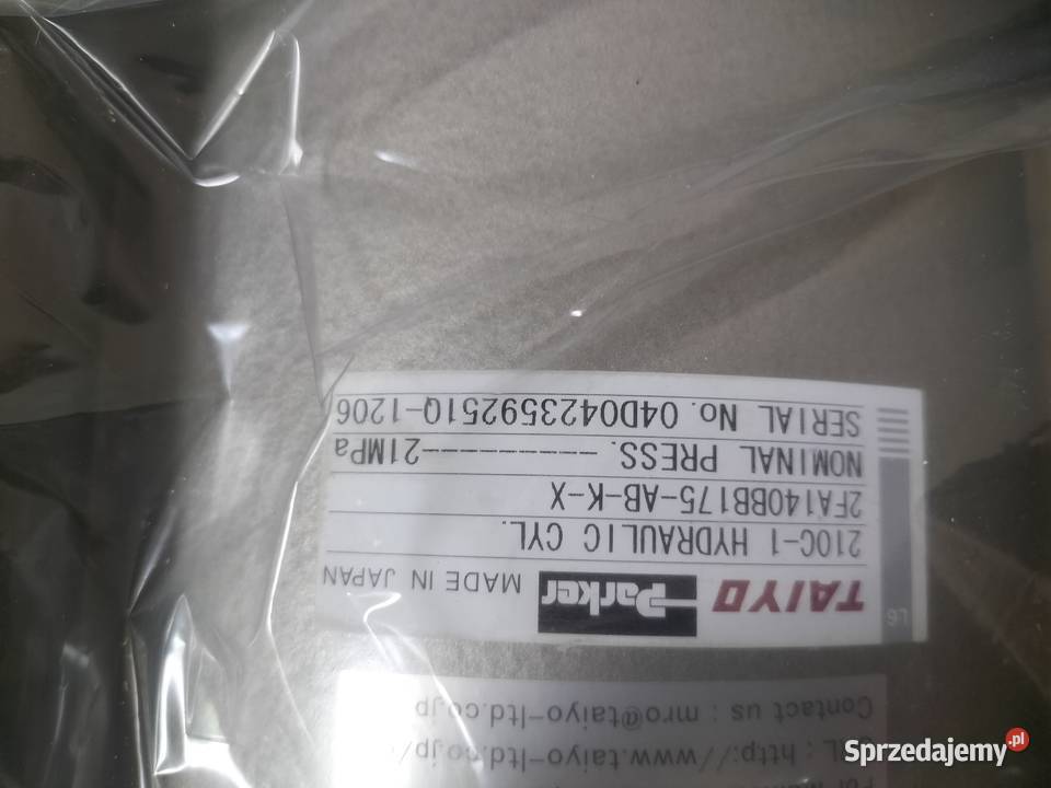 Siiłownik hydrauliczny TAYO PARKER kujawsko-pomorskie Toruń