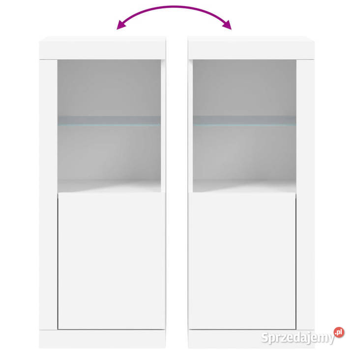 Szafka z oświetleniem LED biała 41x37x100 Warszawa