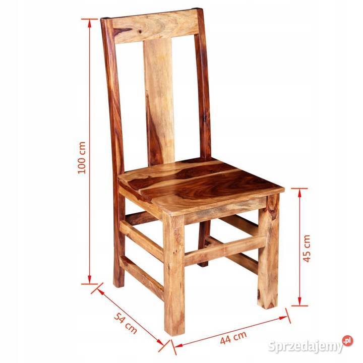 vidaXL Krzesła do jadalni 2 drewno sheesham 54cm Zamość sprzedam