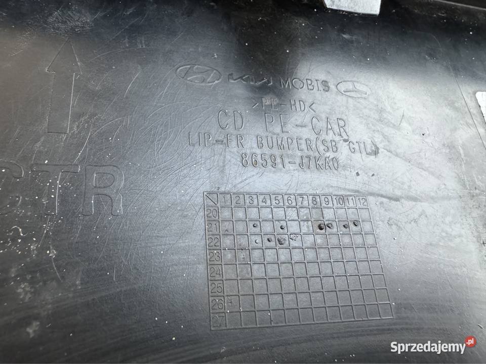 Spoiler hokej dół zderzaka przód Kia Ceed III 3