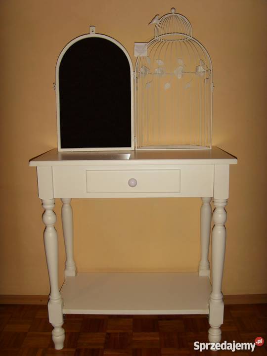 LUSTRO W KSZTAŁCIE KLATKI BIAŁE I RÓŻOWE NOWE biały