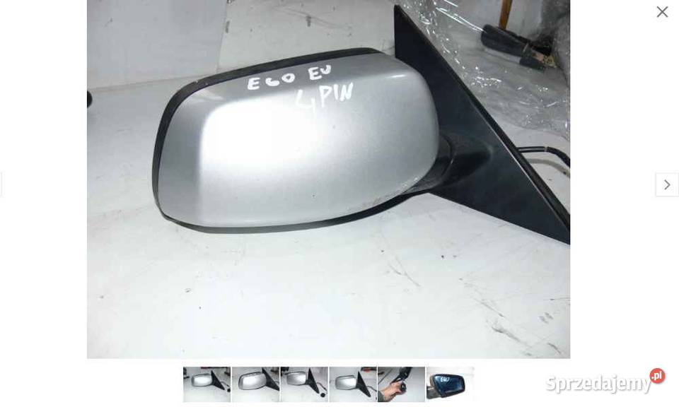 BMW E60 E61 LUSTERKO PRAWE EUROPA 4PIN SZKŁO Wielkie Drogi