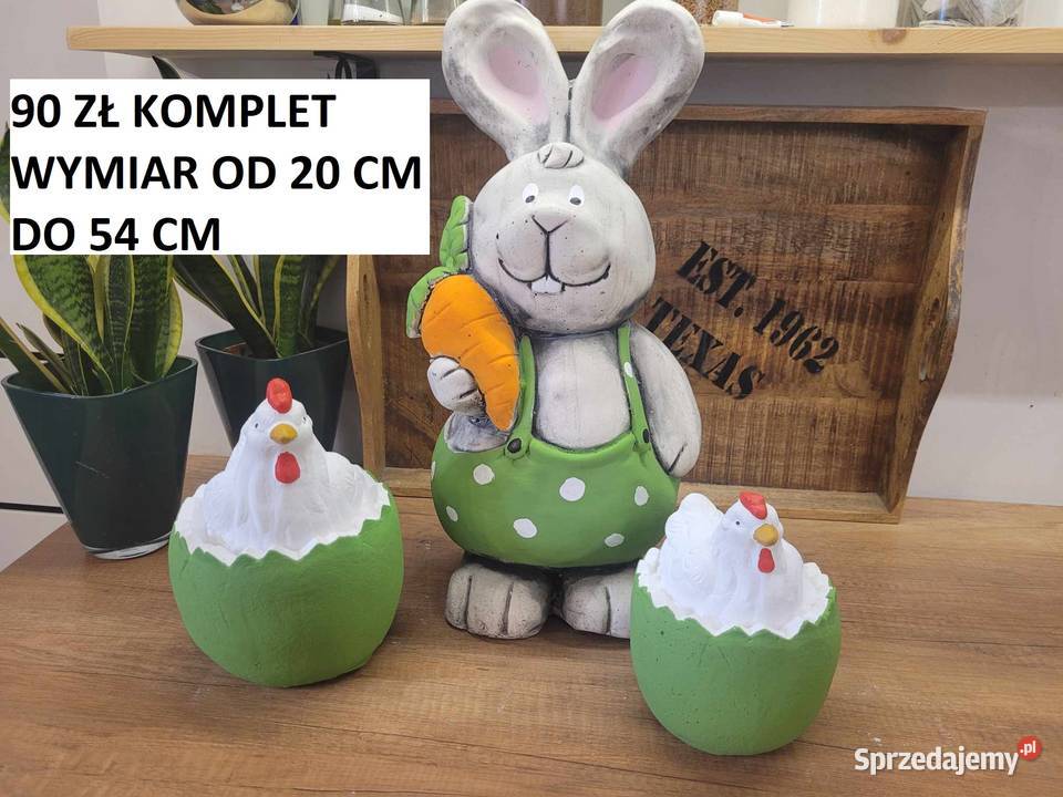 Króliczek gipsowy dziewczynka zajączek z gipsu Wrocław